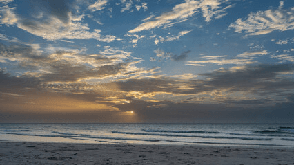 Varadero beach at sunset